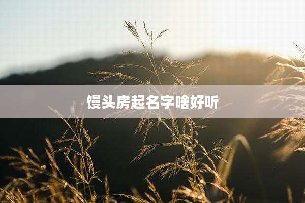 馒头房起名字啥好听