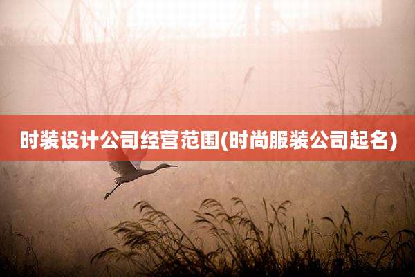 时装设计公司经营范围(时尚服装公司起名)