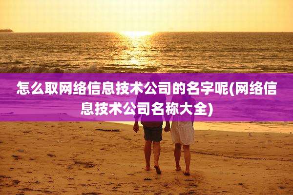 怎么取网络信息技术公司的名字呢(网络信息技术公司名称大全)