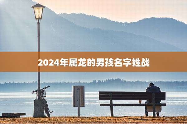 2024年属龙的男孩名字姓战