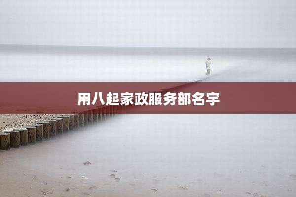 用八起家政服务部名字