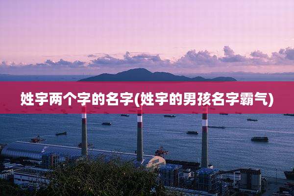 姓宇两个字的名字(姓宇的男孩名字霸气)