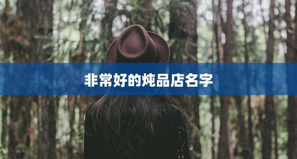 非常好的炖品店名字