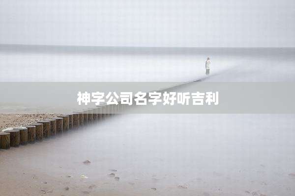 神字公司名字好听吉利
