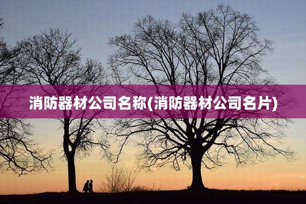 消防器材公司名称(消防器材公司名片)