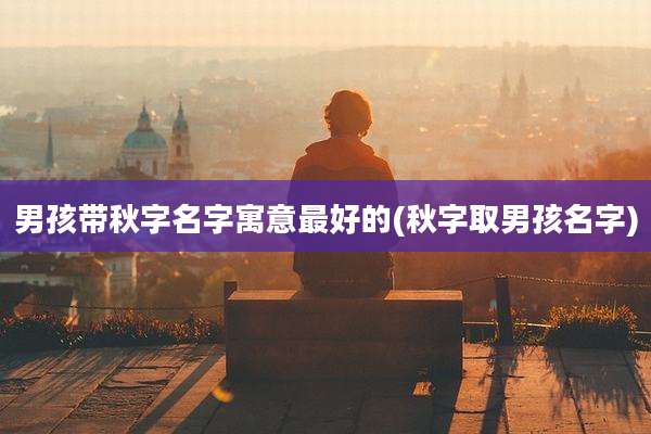男孩带秋字名字寓意最好的(秋字取男孩名字)