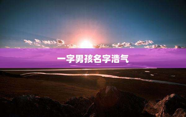一字男孩名字浩气