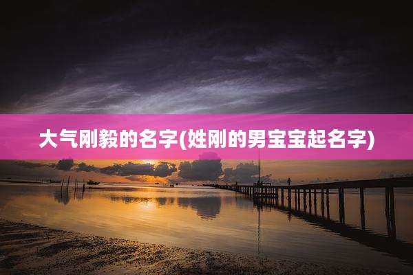 大气刚毅的名字(姓刚的男宝宝起名字)
