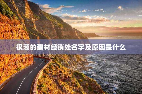 很潮的建材经销处名字及原因是什么