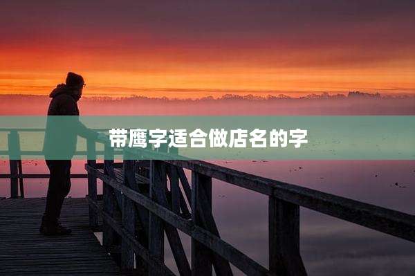 带鹰字适合做店名的字
