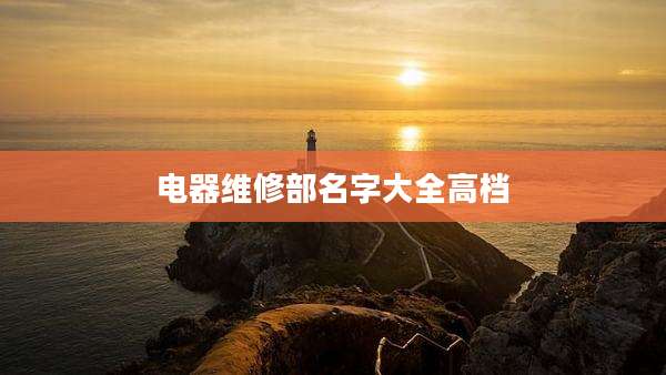电器维修部名字大全高档