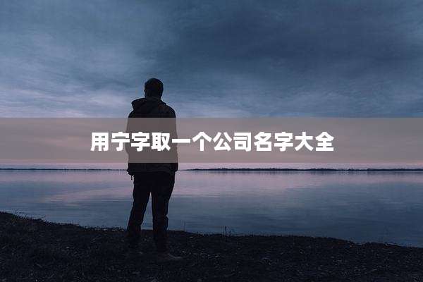 用宁字取一个公司名字大全