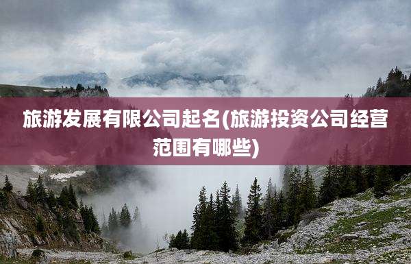 旅游发展有限公司起名(旅游投资公司经营范围有哪些)