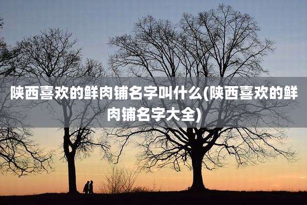 陕西喜欢的鲜肉铺名字叫什么(陕西喜欢的鲜肉铺名字大全)