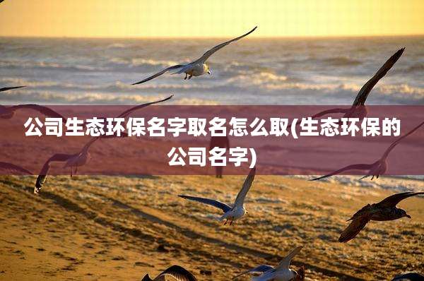 公司生态环保名字取名怎么取(生态环保的公司名字)