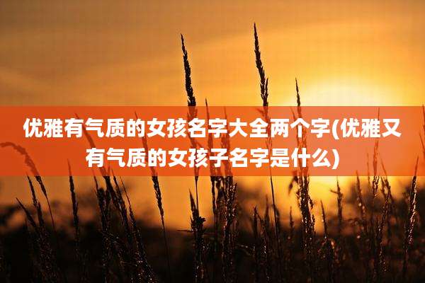优雅有气质的女孩名字大全两个字(优雅又有气质的女孩子名字是什么)