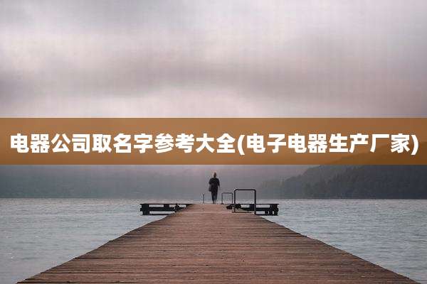 电器公司取名字参考大全(电子电器生产厂家)