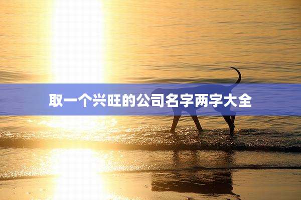 取一个兴旺的公司名字两字大全