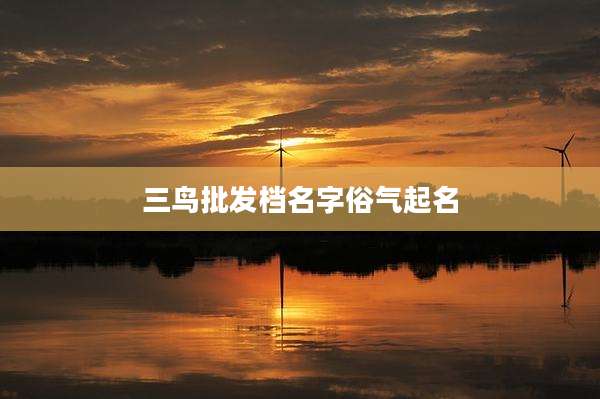 三鸟批发档名字俗气起名