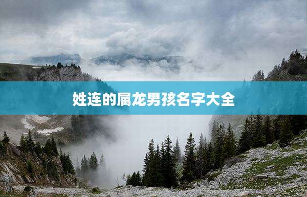姓连的属龙男孩名字大全