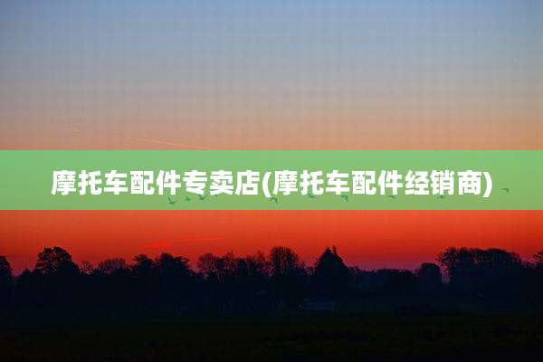 摩托车配件专卖店(摩托车配件经销商)