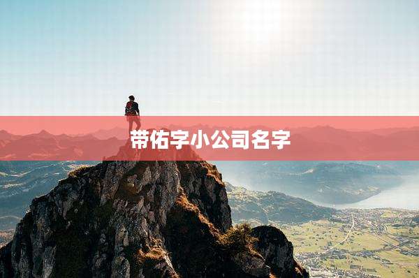 带佑字小公司名字