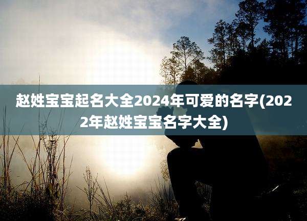 赵姓宝宝起名大全2024年可爱的名字(2022年赵姓宝宝名字大全)