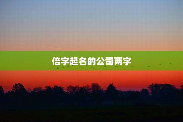 倍字起名的公司两字