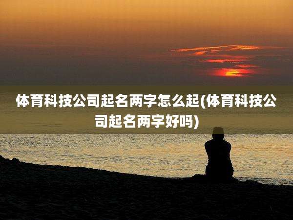 体育科技公司起名两字怎么起(体育科技公司起名两字好吗)