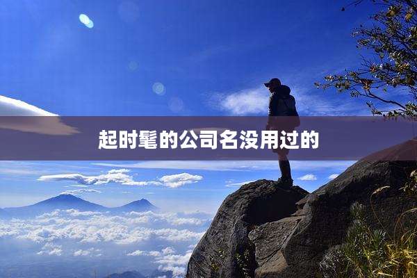 起时髦的公司名没用过的