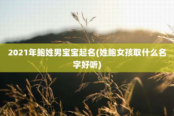 2021年鲍姓男宝宝起名(姓鲍女孩取什么名字好听)