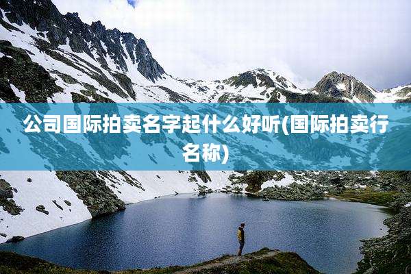公司国际拍卖名字起什么好听(国际拍卖行名称)