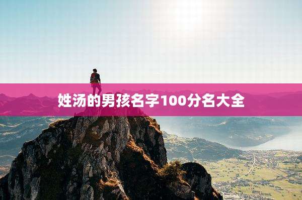 姓汤的男孩名字100分名大全