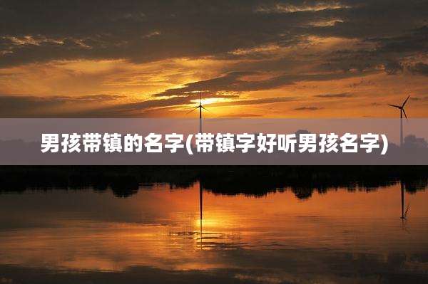 男孩带镇的名字(带镇字好听男孩名字)