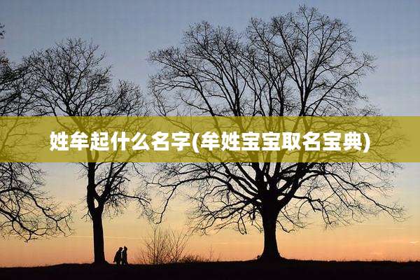 姓牟起什么名字(牟姓宝宝取名宝典)