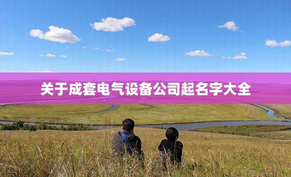 关于成套电气设备公司起名字大全