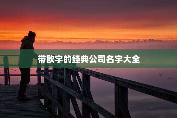 带欧字的经典公司名字大全