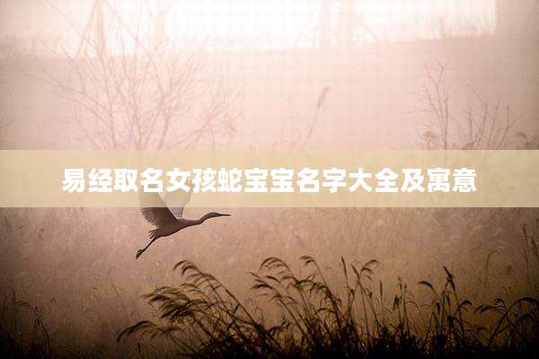 易经取名女孩蛇宝宝名字大全及寓意