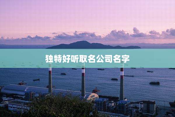 独特好听取名公司名字