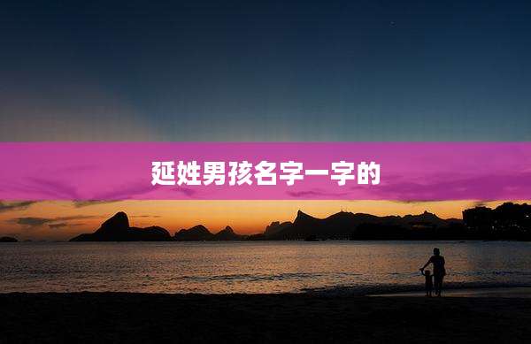 延姓男孩名字一字的
