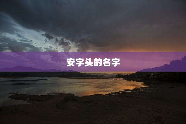 安字头的名字