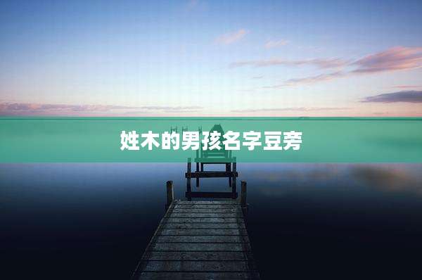 姓木的男孩名字豆旁