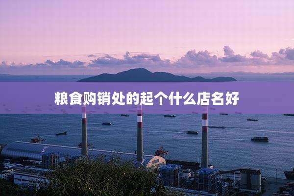 粮食购销处的起个什么店名好