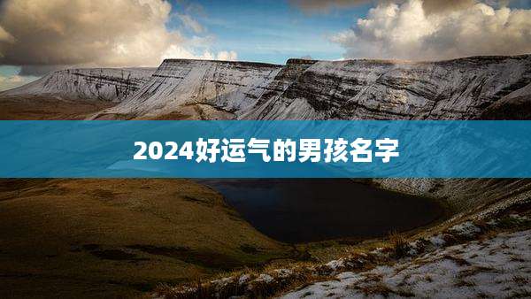 2024好运气的男孩名字