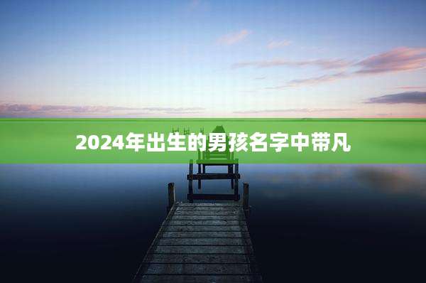 2024年出生的男孩名字中带凡