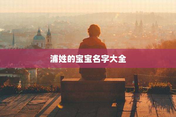 浦姓的宝宝名字大全