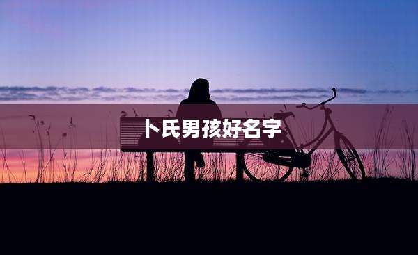 卜氏男孩好名字
