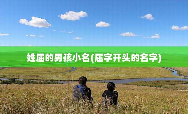 姓屈的男孩小名(屈字开头的名字)