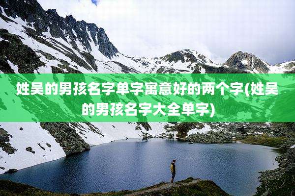 姓吴的男孩名字单字寓意好的两个字(姓吴的男孩名字大全单字)