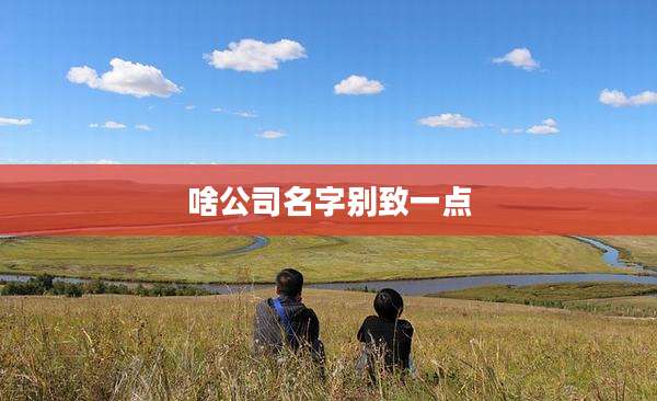啥公司名字别致一点